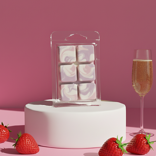 wax melts fresas y champan