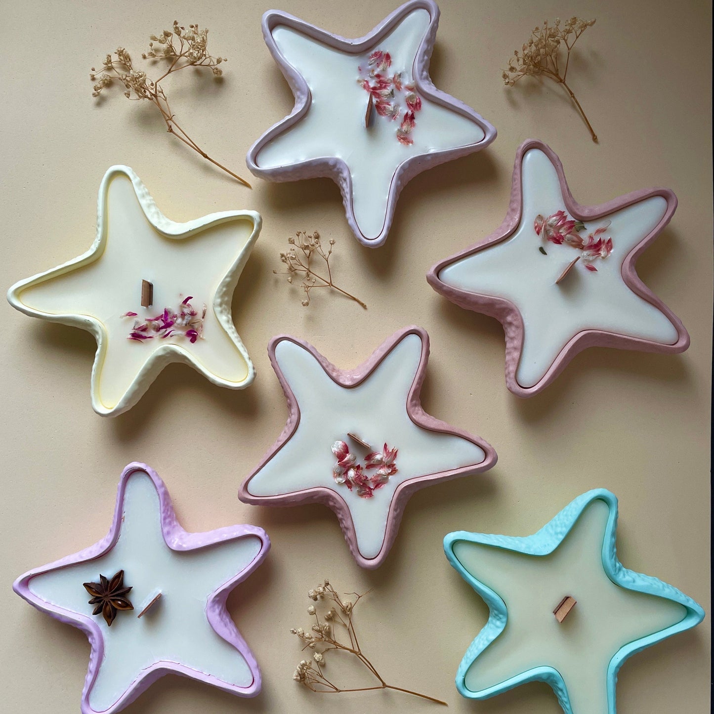 Vela aromática estrella de mar